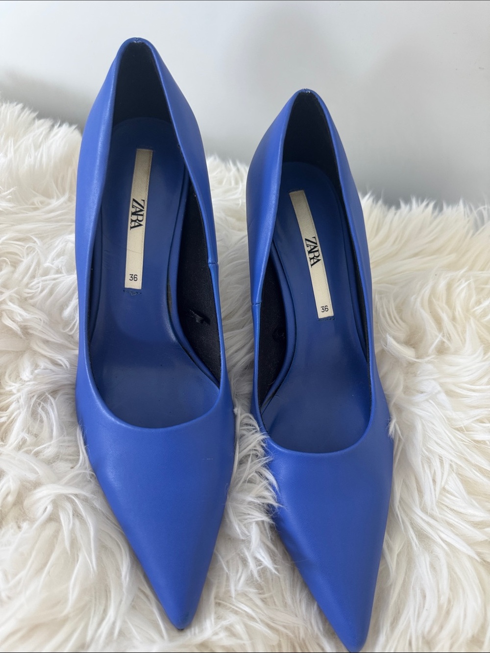 ZARA Cobalt Pointed-Toe Pumps